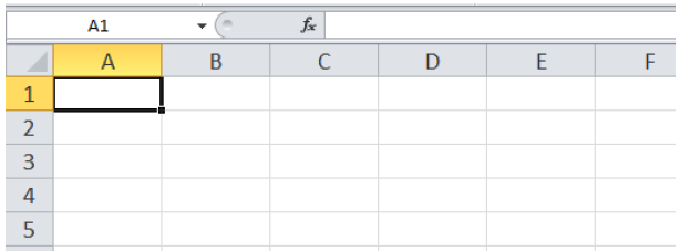 A blank spreadsheet with the cell A1 highlighted